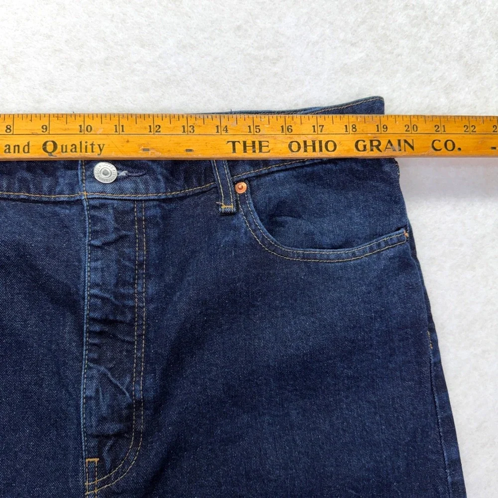 LEVI's 512 Premium Big E Jeans Men's *40 Slim Tapered Fit Zip Fly Indigo Blue